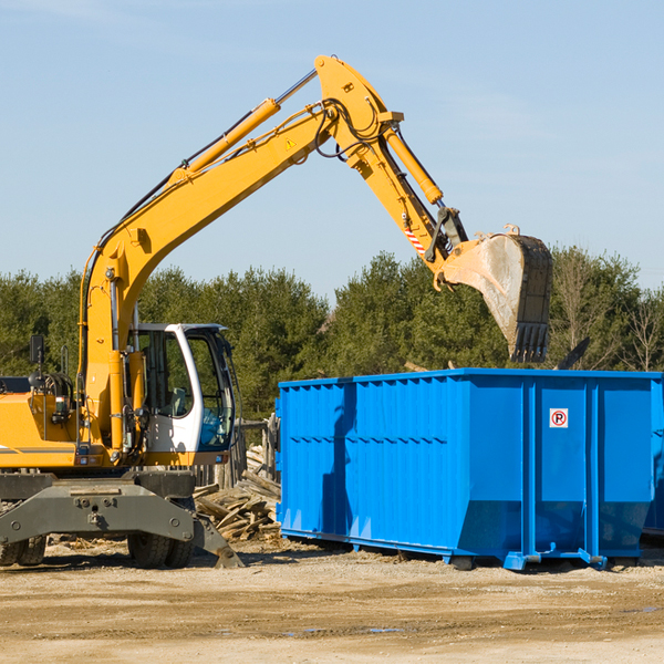 are there any restrictions on where a residential dumpster can be placed in Struble